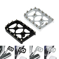 Grand couvercle de pédale de frein noir/chrome repose-pieds adapté pour Harley Touring Road King Dyna FLD Softail Deluxe Fat Boy