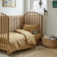 Nouveauté, ensemble de literie pour bébé et enfant en lin français 100% biologique GOTS, doux, ensemble de housse de couette avec taie d'oreiller