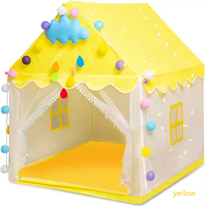 Grandi tende per bambini casa gioco bambino bambino <span class=keywords><strong>tenda</strong></span> pieghevole ragazze giallo principessa castello bambino - Product Image 1