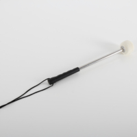 Vente en gros Longueur 36cm Laine Antidérapante Acier Inoxydable Tambour de Marche Bass Drumstick Strap Accessoires pour Instruments à Percussion