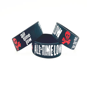 Bracelets promotionnels en silicone imperméables de 1 pouce, style religieux, gaufrés, multicolores, inspirés de <span class=keywords><strong>NIRVANA</strong></span> - Product Image 3