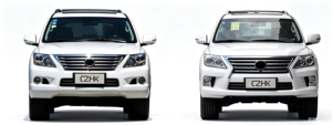 Kit de Conversión de Carrocería para <span class=keywords><strong>Lexus</strong></span> LX570 <span class=keywords><strong>2008</strong></span>-2011, Estilo 2013, Venta al por Mayor de Fábrica, Parachoques Delantero y Trasero de PP, Faros LED - Product Image 4