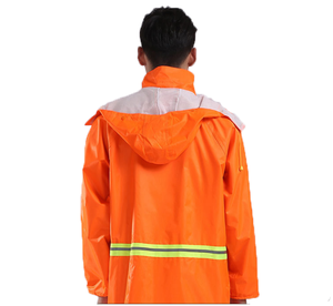 DFC20 Veste de pluie longue à capuche personnalisable, imperméable, poncho de sécurité d'urgence - Product Image 4