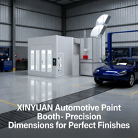 Cabine de peinture électrique industrielle spécialisée à chauffage par LED avec fonction de cuisson pour la peinture automobile et la finition de carrosserie 48 kW