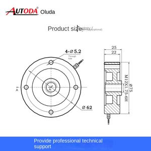 مستشعر خلية تحميل أولاودا AT8401 لقياس القوة والشد والضغط بدقة عالية، نطاق 100-1000 كجم - Product Image 4