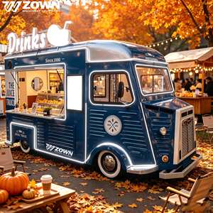 Nouvelle conception de camion de nourriture électrique à 4 roues, chariot de vente mobile, éclairage LED, remorque de vente de café et de collations pour marché nocturne - Product Image 1