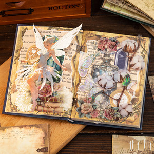 <span class=keywords><strong>Cuaderno</strong></span> <span class=keywords><strong>de</strong></span> Arte Vintage con Cubierta Hueca y Costuras Decorativas - Páginas a Todo Color, Diseño Nostálgico, Set en Caja <span class=keywords><strong>de</strong></span> Regalo - Product Image 5