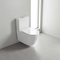 WC suspendu mural moderne européen avec réservoir intégré, sanitaires en céramique pour salle de bain