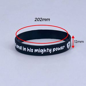 Religious Belief Cross Pattern Bible Inspirational Silicone Wristband Holiday Party Rubber <b>Bracelet</b> - Product Image 3