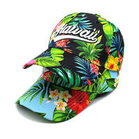 Porto Rico 6 Panneaux Adulte Île Tropicale Vacances Vacances Hawaii Broderie Logo Imprimé Baseball Chapeaux