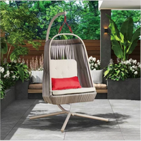 Fauteuil suspendu d'extérieur en alliage d'aluminium, design moderne, imperméable, fait main, idéal pour hôtels, cours, chambres et salons