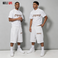 Ensembles de t-shirts et shorts pour hommes, deux pièces, oversize, 100% coton, haute qualité, imprimé léopard, logo personnalisé, fabricants de vêtements