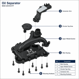 ตัวแยกน้ำมัน MANER รุ่น 06E103547F วาล์วระบายไอเหวี่ยง PCV สำหรับ Audi A4 A5 A6 A7 A8 Q7 VW Touareg อะไหล่เครื่องยนต์ - Product Image 5