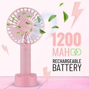 Ventilateur portable d'été à trois vitesses, silencieux, rechargeable par USB, mini-ventilateur à main pour voiture, extérieur et hôtel (vente en gros) - Product Image 4