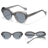 Lunettes de soleil unisexes pour adultes, monture large, style œil de chat, polarisées, avec inserts en acétate TR90, protection UV400, monture intégrale