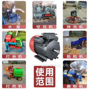 Single Phase Electric Motor 220V <b>Red</b> and Gray Industrial <b>Pump</b> Motor for Water Handling - Product Image 2