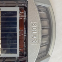 Marcador de Seguridad Vial de Aluminio con Panel Solar de 0.4W, 6 LED, Multicolor, Resistente al Agua IP68, Luz Intermitente/Constante