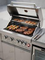 Station de barbecue extérieure étanche en acier inoxydable 304 avec évier et robinet - Cuisine de jardin/villa pour restaurants