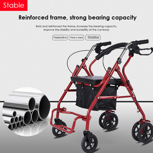 Déambulateur en acier pliant pour personnes âgées marcheur adulte avec panier prix déambulateur médical avec poignées dossier - Product Image 3