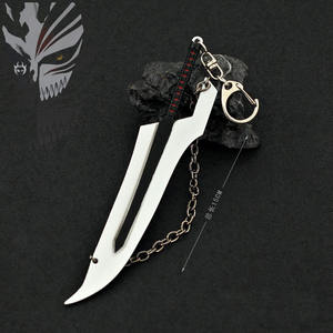 Pendentif en métal de dessin animé d'anime Kurosaki Ichigo Zangetsu <span class=keywords><strong>Ban</strong></span> <span class=keywords><strong>Kai</strong></span> Bleach, arme en métal, épée, porte-clés - Product Image 1