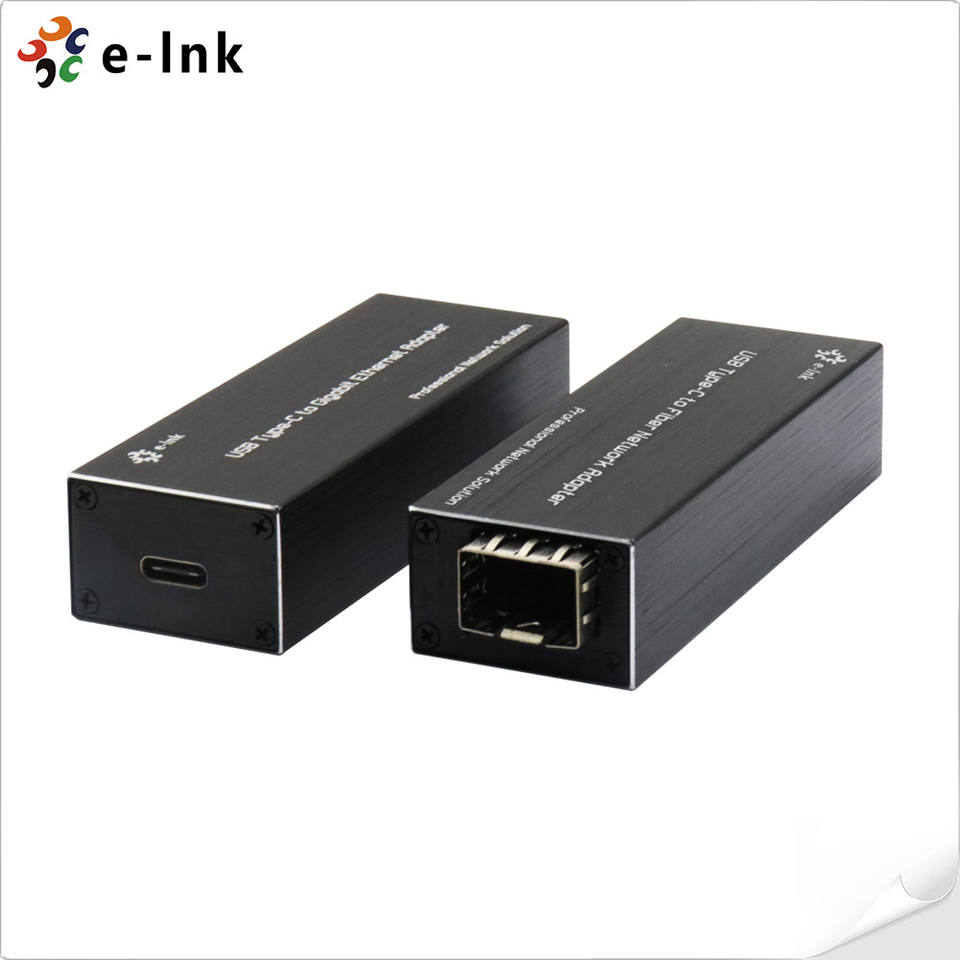 Mini USB 3.0 Type C to Gigabit SFP RJ45 Ethernet Adapter for Windows macOS Linux PC Laptop Tablet with Type C port