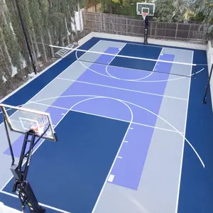 アウトドアスポーツフローリングインターロッキングバスケットボールコートプラスチックタイルピックルボールコートフロアバレーボールマット
