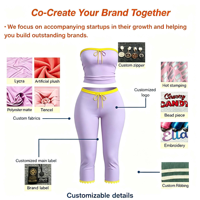 Conjuntos de Ropa de Verano de 2 Piezas para Mujer, Top Tubo sin Tirantes y Pantalones Capri Elásticos, Conjunto Casual Cómodo para Vacaciones en la Playa