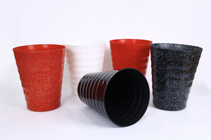 Modern Minimalist Plastic Planters White and Black PP Flower <b>Pots</b> for Home Indoor Use Lightweight Design <b>Small</b> Size - Product Image 6
