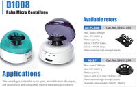 Mini centrifugeuse VIKERI D1008 7000 tr/min 2680xg pour tubes PCR de laboratoire 8x2ml et bandelettes PCR 2x0.2ml, machine portable