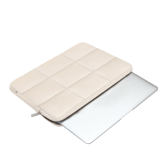 Women Quilted Nylon Puffy Laptop Tablet Pillow Case Water Resistant Puffy Laptop Cover Sleeve Laptop Carrying Notebook Bag Case