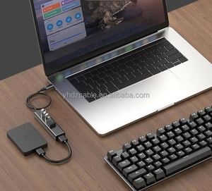 Aluminum Alloy Shell <b>USB</b> 3.0 HUB Type C Hub 1-to-4 3.0 <b>USB</b> <b>Extender</b> Laptop <b>USB</b> Docking Station - Product Image 4