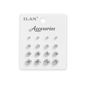 Orecchini a lobo ILAN con diamanti bianchi rotondi da 5mm, 6mm, 8mm - Gioielli alla moda - Product Image 2