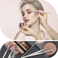 Haute qualité Faible QUANTITÉ MINIMALE DE COMMANDE Maquillage Pour Yeux Brosse Ensemble Prix Usine En Gros Or Champagne Conique Poignée 10 pièces Maquillage Brosse Ensemble De Luxe