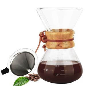 Cafetière à filtre Maker Set Pour Over <span class=keywords><strong>6</strong></span>, 8, 10 <span class=keywords><strong>tasses</strong></span>, recette de proportion naturelle, série classique <span class=keywords><strong>6</strong></span> <span class=keywords><strong>tasses</strong></span>, cafetière en verre - Product Image 1