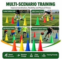 LXY-049 Seau de marquage pour entraînement de football 48 cm, cônes d'agilité pour le football