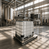 Machine de remplissage et de pesage pour conteneurs IBC à tête unique, en acier inoxydable 304, avec détection de niveau de liquide au-dessus et au-dessous du niveau de surface pour liquide d'œuf et huile comestible