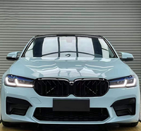 Kit carrosserie Yiku pour BMW Série 5 F10/F18 (2010-2018) (matériau PP) - Style M5 G38 2021 Pare-chocs avant/Capot/Jupes latérales/Feux arrière