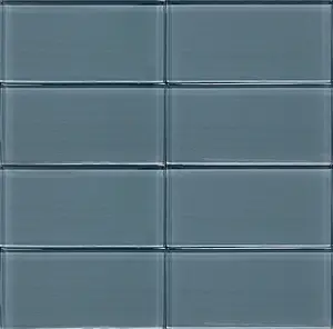 Azul blanco Metro 3x6 azulejo de vidrio cocina Backsplash