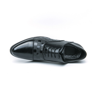 Zapatos Oxford de vestir para hombre, estilo Derby, con tacón de bloque, de <span class=keywords><strong>charol</strong></span> y microfibra, de moda, con punta, que aumentan la altura - Product Image 3