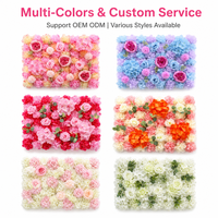 Panel de Flores Artificiales al por Mayor con Combinación de Rosas y Hortensias para Decoración de Paredes en Bodas, Ceremonias, Ventanas, Fiestas y Centros Comerciales