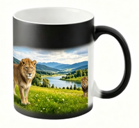 Vente en gros de tasses magiques à changement de couleur de 11 oz, tasses en céramique personnalisées imprimées par sublimation