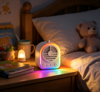 Mini Enceinte RVB à Dégradé de Couleurs, Modes de Lecture Multiples, Rechargeable, Décoration de Bureau, Cadeau pour Enfants