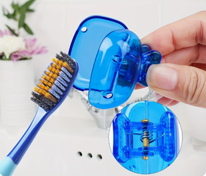 Étui de protection portable en plastique pour brosse à dents de voyage, anti-poussière, avec clip de protection pour tête de brosse à dents de salle de bain domestique - Product Image 1