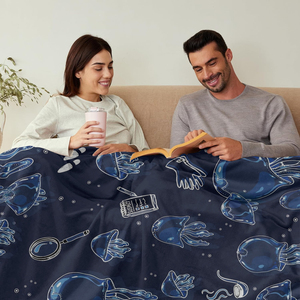 Sang Trọng Trọng Trọng Lượng Nhẹ Sợi Nhỏ Fluffy Mùa Đông Ném 100% Polyester Siêu Mềm Dệt Dệt Kim Chăn Mô Hình Rắn Giường Hiện Đại - Product Image 2