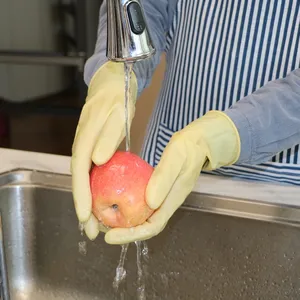 Çin fabrika özel logo baskılı kullanımlık su geçirmez ev mutfak bulaşık temizleme mini lastik lateks eldiven