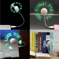 Cadeaux publicitaires usb petit ventilateur pliable plug-in led logo sept couleurs flash ventilateur plug-in téléphone portable ventilateur d'ordinateur
