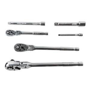 ชุดประแจหัวงอ 6 ชิ้น ขายดี 72 ฟัน ขนาด 1/4" 3/8" 1/2" 180 องศา ประแจวงล้อหัวหมุนพร้อมก้านต่อขยาย - Product Image 2