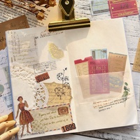 Lot de 40 autocollants vintage dorés pour scrapbooking, carnet, carte, journal, coque de téléphone, décoration