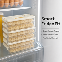 Boîte de conservation de dumplings pour espaces étroits, pour porte latérale de réfrigérateur/congélateur, en plastique de qualité alimentaire