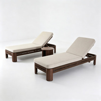 Chaise longue de piscine portable de luxe en aluminium, imperméable, avec coussins résistants aux UV, écologique et durable pour cour et parc